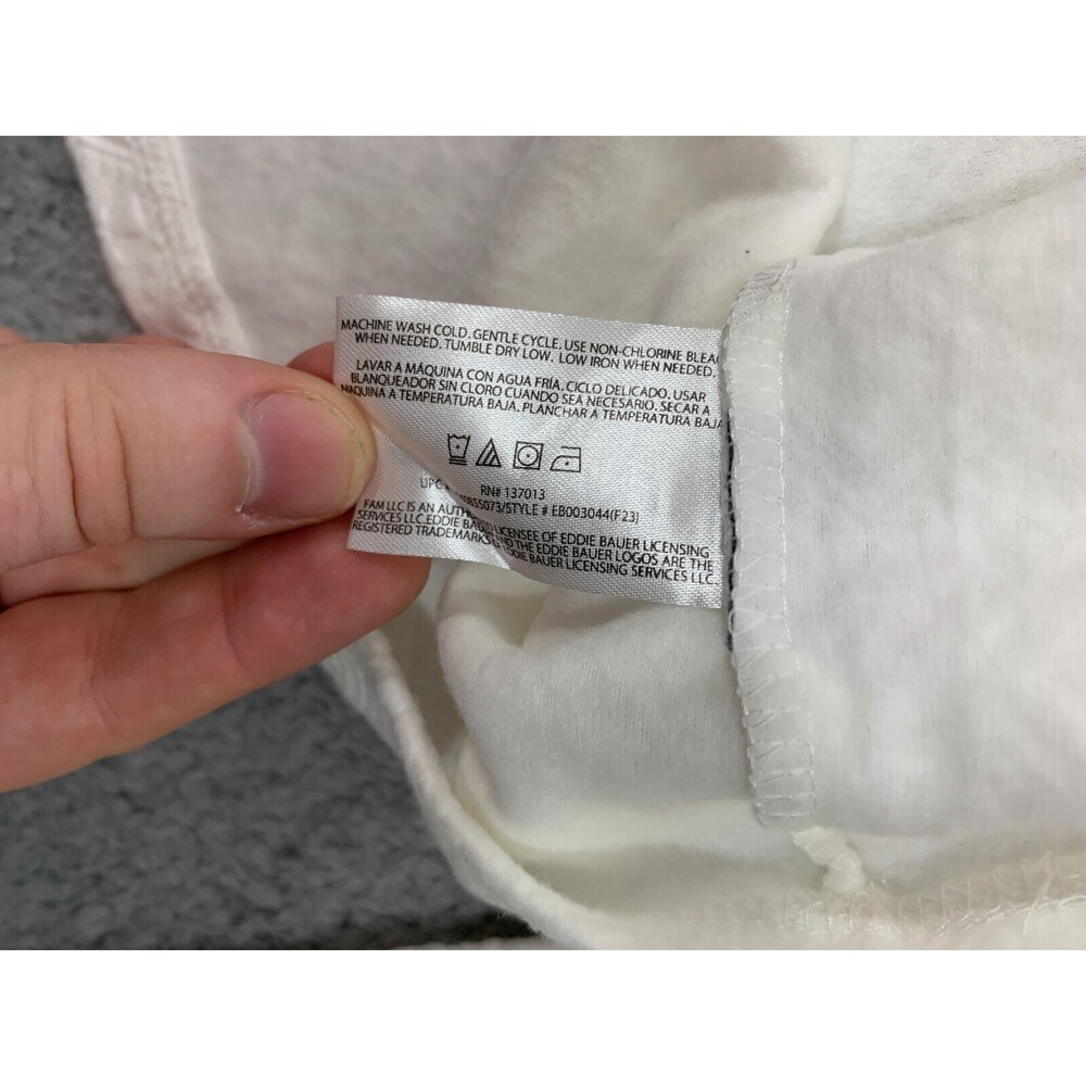 NWT EDDIE BAUER White Polar Fleece 1/4 Zip Long Sleeve Sweater Large $70 MSRP - Picture 4 of 11